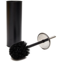 Гарнитур для туалета KROFFOS Pure Black матово-чёрного цвета с чёрной щёткой-ёршиком 890743
