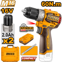 Аккумуляторный бесщеточный шуруповерт INDUSTRIAL 16 В 60 Нм 22+1 INGCO CDLI16682