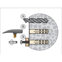 Дюбель ЕВРОПАРТНЕР нейлоновый PND M 6x40мм 400 шт. 90747