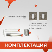 Декоративная накладка под цилиндр VETTORE ET 0601 BN черный никель 20443