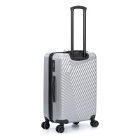 Чемодан Torber Lama, серебристый, ABS-пластик, 43x25.5x67 см, 62 л T1919M-Silver