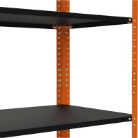 Стеллаж ООО Металекс Metalex AIR 2200x800x300 мм, 7 полок, оранжево-чёрный SMAOVII228030