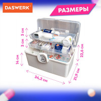 Домашняя аптечка DASWERK органайзер для хранения, универсальный размер Maxi 34,2x21,9x22,6 см 608475