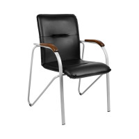 Конференц-кресло Easy Chair ua samba silver к/з черн./орех v-4 1.031 1766838