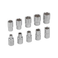 Набор головок 10 предметов, 1/4" DR (4-13 мм) на пластиковом держателе BaumAuto BM-2101-5(54779)