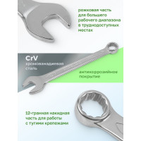 Набор комбинированных ключей Forsland 6-19, 22, 24 мм, 16 предметов Forsland-5161P(55045)