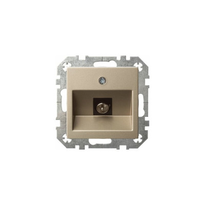 Теливизионная розетка LIREGUS Эпсилон ITVL-1-01 E/Ch шампань без рамки 28-314