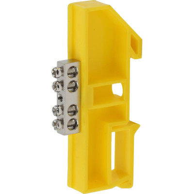 Шина ЭРА PE NO-222-89-1 Земля на на DIN-изол ШНИ-6x9-4 никелированная Д-Желтый, Б0044138