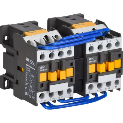 Контактор IEK кми-11830 реверс 18а 400в/ас3 2но KKM13-018-400-20-1