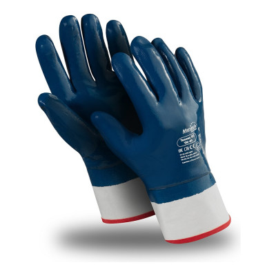 Перчатки Manipula Specialist ТЕХНИК КП (TN-01/MG-224), джерси, нитрил полный, крага, цвет синий (10), Пер 601/10