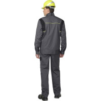 Куртка Сириус ХОВАРД темно-серая с черной и лимонной отделкой, р.96-100, рост 182-188 46789