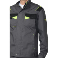 Куртка Сириус ХОВАРД темно-серая с черной и лимонной отделкой, р.96-100, рост 182-188 46789