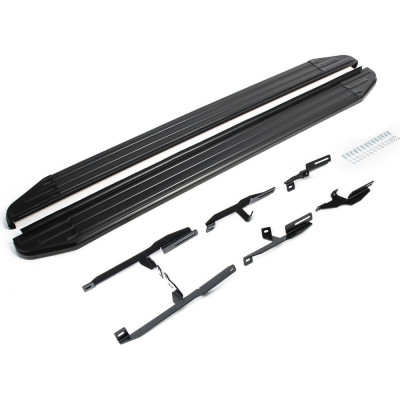 Пороги на автомобиль Rival Premium-Black для Suzuki Grand Vitara III 5-дв. 2005-2015 г.в., 173 см, 2 шт., алюминий A173ALB.5502.2