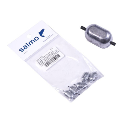 Груза на силиконовкой трубке SALMO OVAL 18.0г, 5шт SOVS-0180