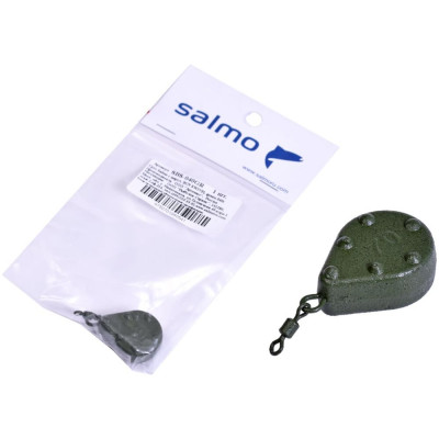 Грузило с вертлюгом SALMO BUN SWIVEL green, 040г SBS-040GR