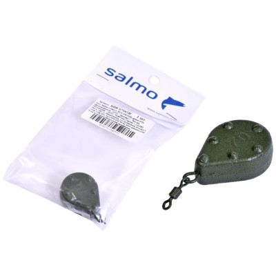Грузило с вертлюгом SALMO BUN SWIVEL green, 070г SBS-070GR
