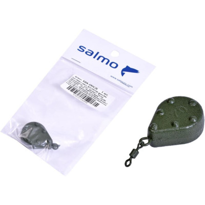 Грузило с вертлюгом SALMO BUN SWIVEL green, 050г SBS-050GR