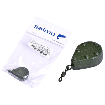 Грузило с вертлюгом SALMO BUN SWIVEL green, 060г SBS-060GR