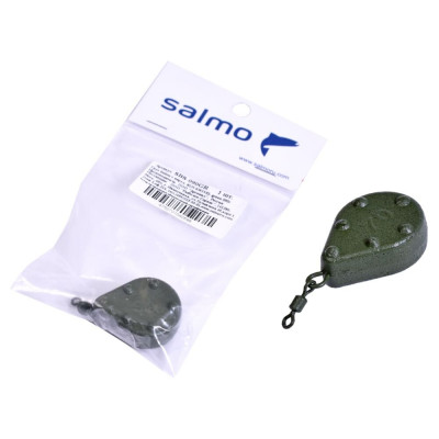 Грузило с вертлюгом SALMO BUN SWIVEL green, 090г SBS-090GR