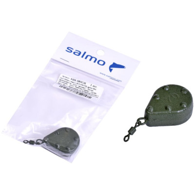 Грузило с вертлюгом SALMO BUN SWIVEL green, 080г SBS-080GR