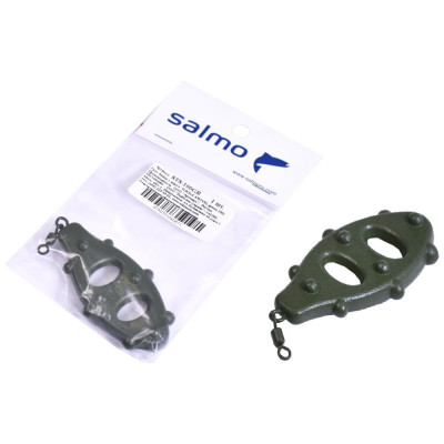 Груз с вертлюгом SALMO TURTLE SWIVEL green 100г STS-100GR