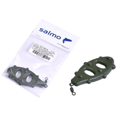 Груз с вертлюгом SALMO TURTLE SWIVEL green 080г STS-080GR
