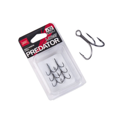 Крючки-тройники LUCKY JOHN PREDATOR серия LJH237, размер 010, 6шт. LJH237-010