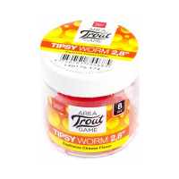 Съедобные искусственные слаги LUCKY JOHN LJ Pro Series TIPSY WORM, 2.8 дюйма (7.12 см), цвет T74, 8 шт. 140176-T74
