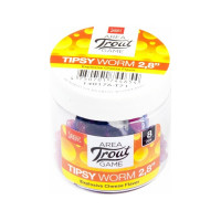 Съедобные искусственные слаги LUCKY JOHN LJ Pro Series TIPSY WORM, 2.8 дюйма (7.12 см), цвет T71, 8 шт. 140176-T71