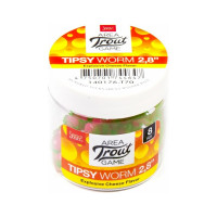 Съедобные искусственные слаги LUCKY JOHN LJ Pro Series TIPSY WORM, 2.8 дюйма (7.12 см), цвет T70, 8 шт. 140176-T70