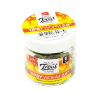 Съедобные искусственные слаги LUCKY JOHN LJ Pro Series TIPSY WORM, 2.8 дюйма (7.12 см), цвет T79, 8 шт. 140176-T79