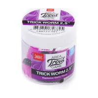 Съедобные искусственные слаги LUCKY JOHN LJ Pro Series TRICK WORM, 2.5 дюйма (6.35 см), цвет T91, 7 шт. 140177-T91