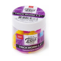 Съедобные искусственные слаги LUCKY JOHN LJ Pro Series TRICK WORM, 2.5 дюйма (6.35 см), цвет T95, 7 шт. 140177-T95