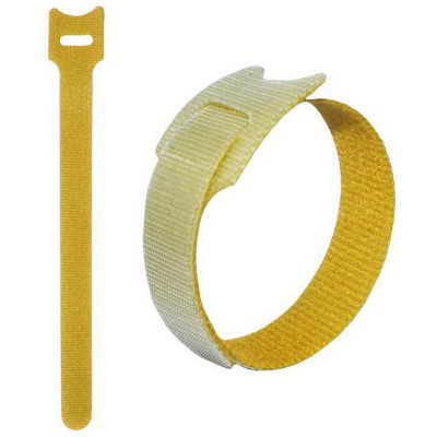 Хомут липучка RUICHI 210х16 мм, желтый, 50 шт. 113276