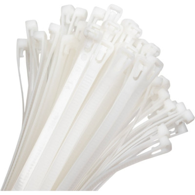Хомут RUICHI СМР нейлон, 500x7,5 мм, белый, 100 шт. 113769