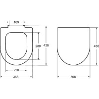 Тонкая крышка дюропласт soft close для унитаза Z.RU93.0.294.3 Roca Leon 00038620 ZRU9302943
