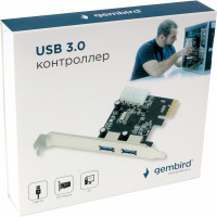 Контроллер USB Gembird в PCI-express, порты: 2 внешних USB 3.0 SPCR-01