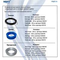 Трубка PU 10х6.5 мм, 100 м, прозрачная NBPT 52273