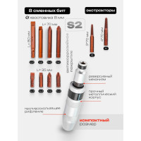 Ударная отвертка Forsage с набором бит и адаптером, 12 предметов 1/2", в кейсе F F-5064P(50546)