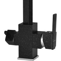 Смеситель для кухни WISENT с подводкой питьевой воды, черный W4371-3-22