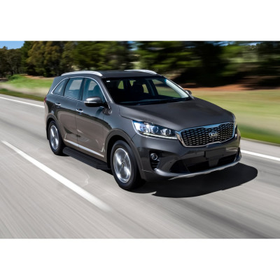 Пороги на автомобиль Rival Premium-Black для Kia Sorento III Prime рестайлинг 2017-2020 г.в., 180 см, 2 шт., алюминий A180ALB.2803.4