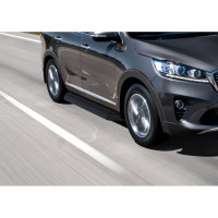 Пороги на автомобиль Rival Premium-Black для Kia Sorento III Prime рестайлинг 2017-2020 г.в., 180 см, 2 шт., алюминий A180ALB.2803.4