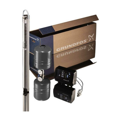 Пакет для водоснабжения Grundfos SQE 2-115 с прибором CU 301 кабель 80 м НС-1027495