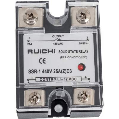 Твердотельное реле: SSR-RUICHI 61 440V 25A (Z)D3 (3-32v) 60910