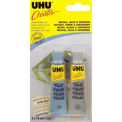 Клей для металла, стекла и керамики UHU Creativ 2x15 мл 47285