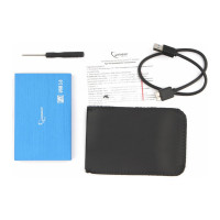 Внешний корпус Gembird 2.5 синий металлик, USB 3.0, SATA, алюминий EE2-U3S-56