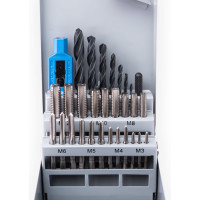 Набор ручных метчиков GSR DIN352 M3-M12 + сверла 30 предметов 00708060