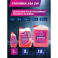 Антифриз 1 кг красный, G12++, -40С +123С, 001Z, готовый к применению AGA AGA001Z