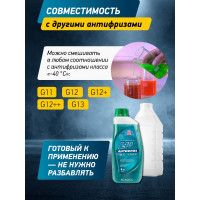 Антифриз сине-зеленый AGA G11, 1 кг, -40С+118С, готовый к применению AGA007L