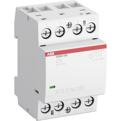 Контактор ABB ESB40-20N-06, модульный, 40А, АС-1, 2НО, катушка, 230В, AC/DC 1SAE341111R0620